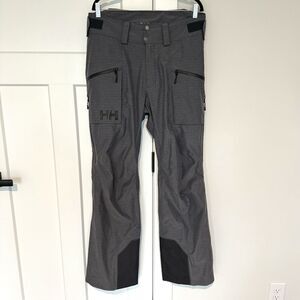 Helly Hansen Elevation Shell 3.0 Waterproof Grey Ski Snowboard Pants Large RECCO